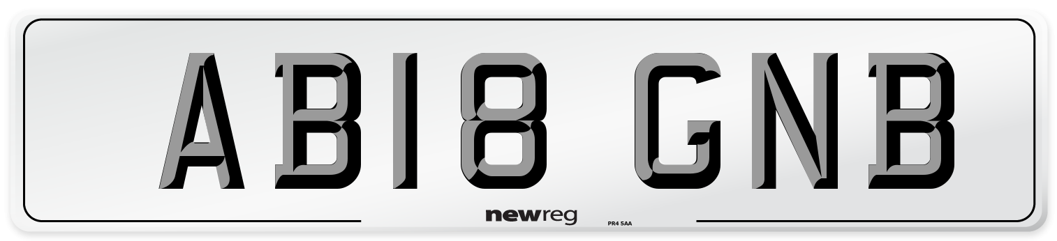 AB18 GNB Number Plate from New Reg